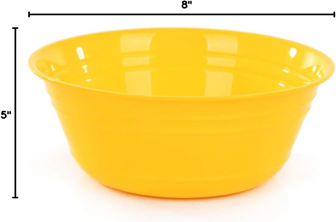 Mintra Home Snack Bowls (Large 2pk (4L), Yellow)