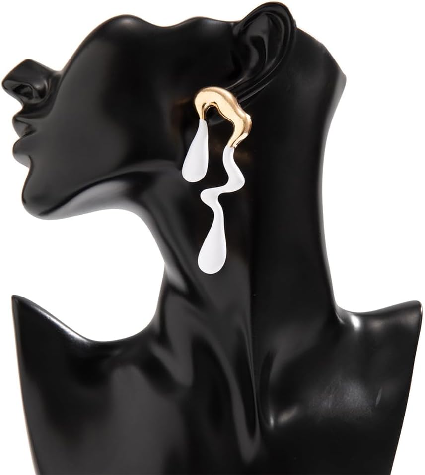 Irregular WaterDrop Earrings Melted Liquid Asymmetrical Drop Earrings for Women Embrace Minimalist Statement Earrings Jewelry