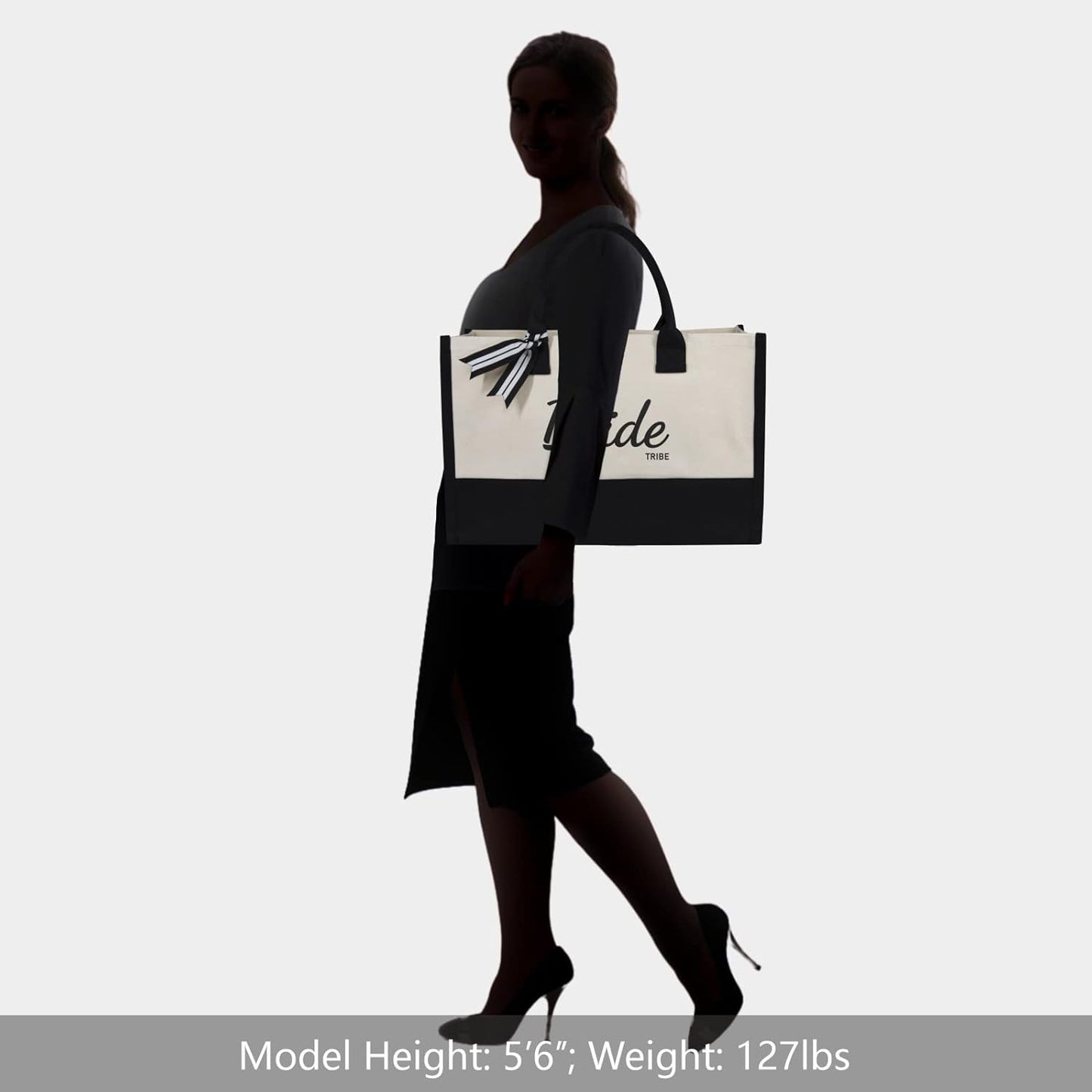 TOPDesign Canvas Tote Bag, Bridal Shower Gifts for Bride, Wedding Bachelorette Bride Gifts Shoulder Bag