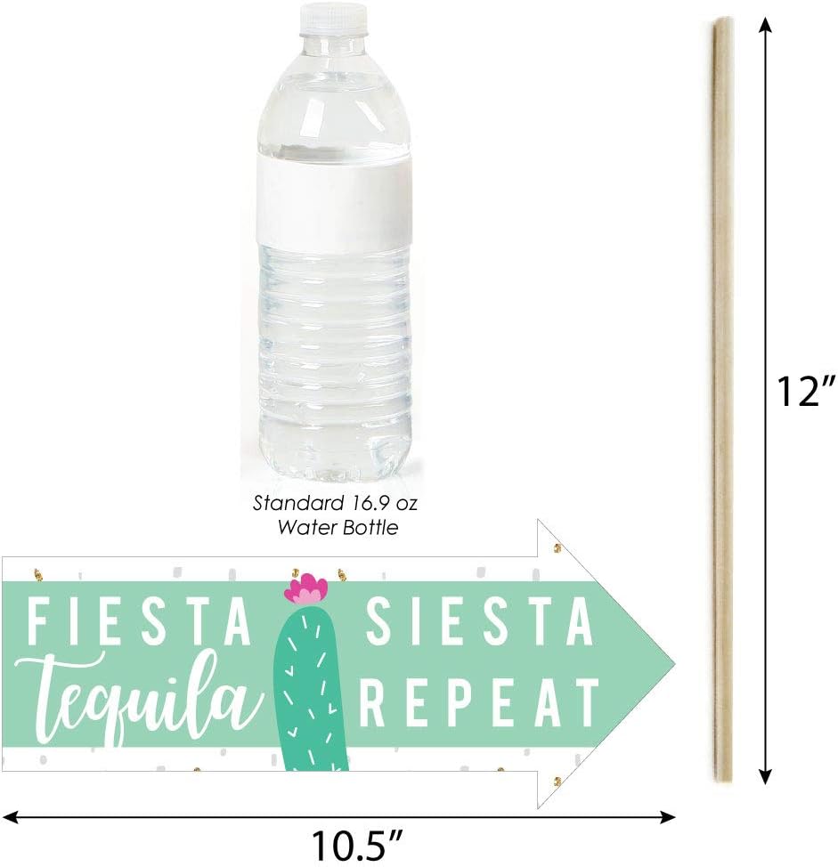 Big Dot of Happiness Funny Final Fiesta - Last Fiesta Bachelorette Party Photo Booth Props Kit - 10 Piece