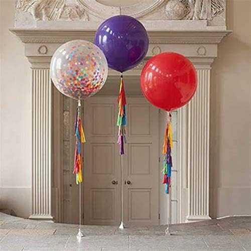 24 Inch Latex Round Balloons 10 Pack Assorted Color Thick Big Balloons for Photo Shoot Wedding Baby Shower Birthday Party Decorations by IN-JOOYAA(Normal Color)