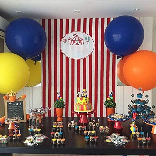 24 Inch Latex Round Balloons 10 Pack Royal Blue Thick Giant Balloons for Photo Shoot Wedding Baby Shower Birthday Party Decorations by IN-JOOYAA