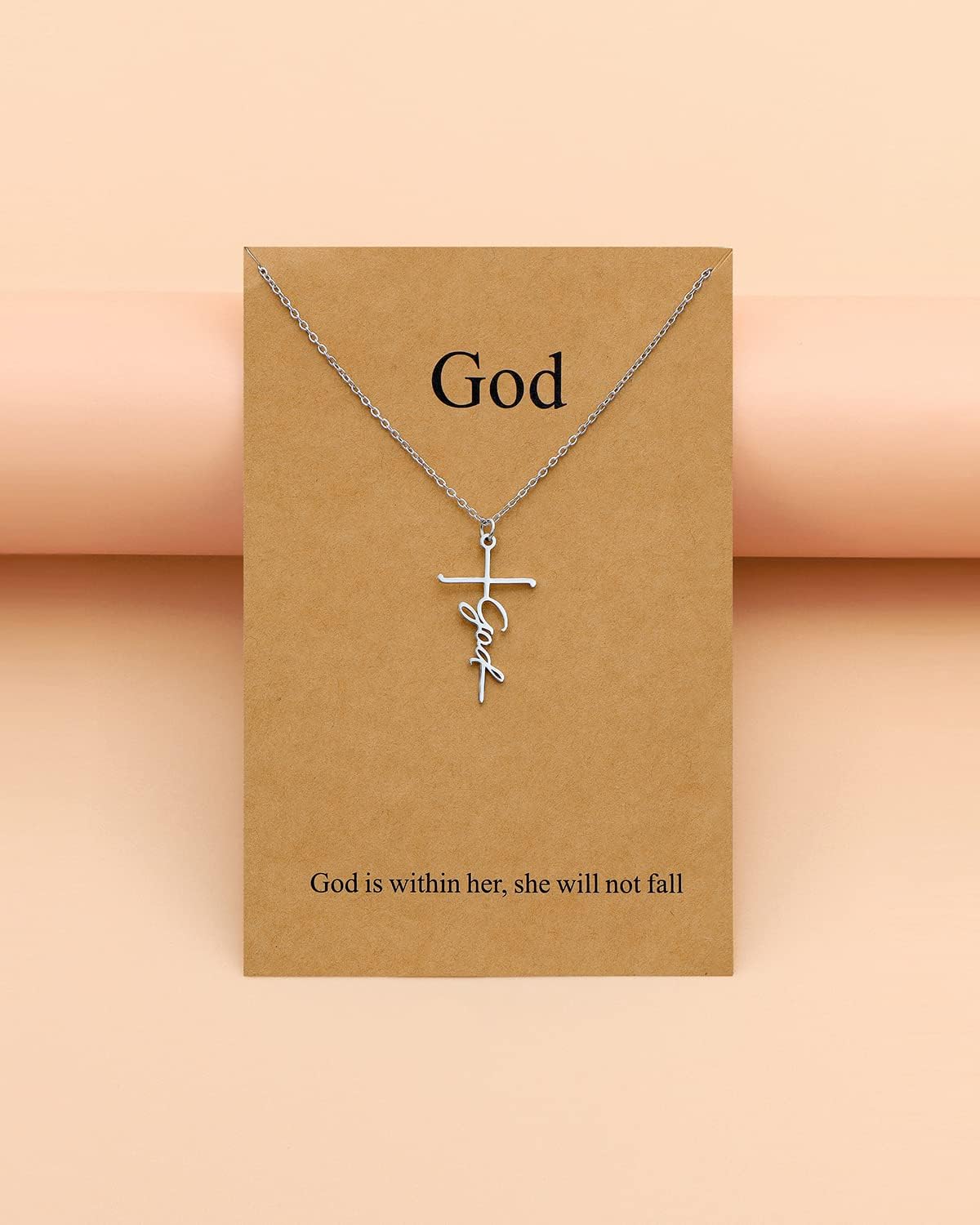 Lcherry Faith Cross Pendant Necklace for Women Religious Christian Jewelry Mother's Day Gifts for Women