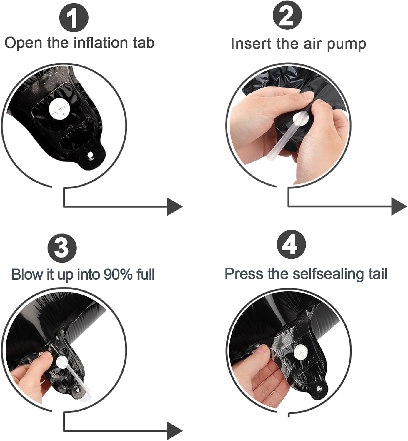 4 Balloon, Black Number Balloon 40 Inch, 4th Gold and Black Party Decorations, Four Large Numbers for Party Decor, Number 4 Balloon