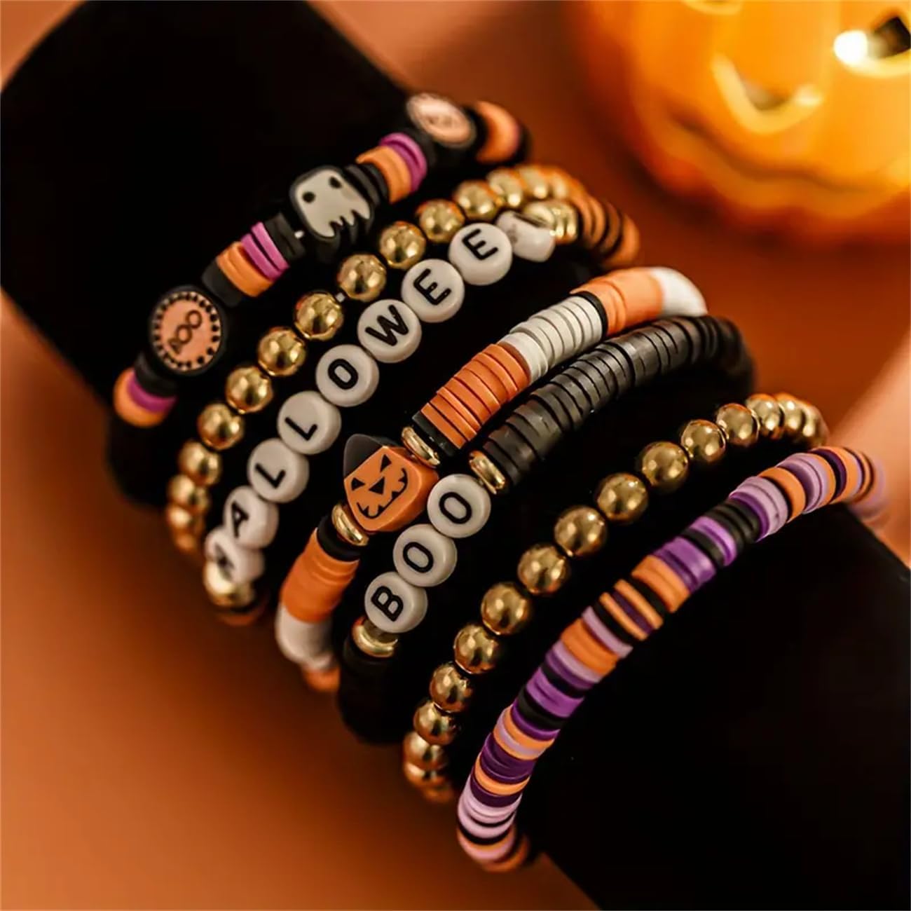 Friendship Bracelets for Women - Heishi Surfer Colorful Smile Evil Eye Clay Beaded Stretch Bracelets Elastic Layering - Stackable Boho Disc Y2K Aesthetic Summer Jewelry Set.