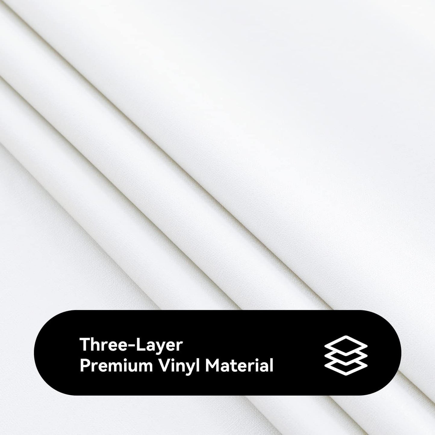 Romanstile 100% Waterproof Square PVC Tablecloth, Oil Spill Proof Vinyl Table Cloth, Heavy Duty Wipe Clean Plastic Table Covers for Kitchen/Dining/Parties - 60 x 60 Inch Square, White