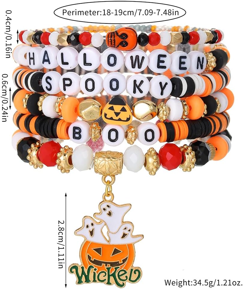 Friendship Bracelets for Women - Heishi Surfer Colorful Smile Evil Eye Clay Beaded Stretch Bracelets Elastic Layering - Stackable Boho Disc Y2K Aesthetic Summer Jewelry Set.