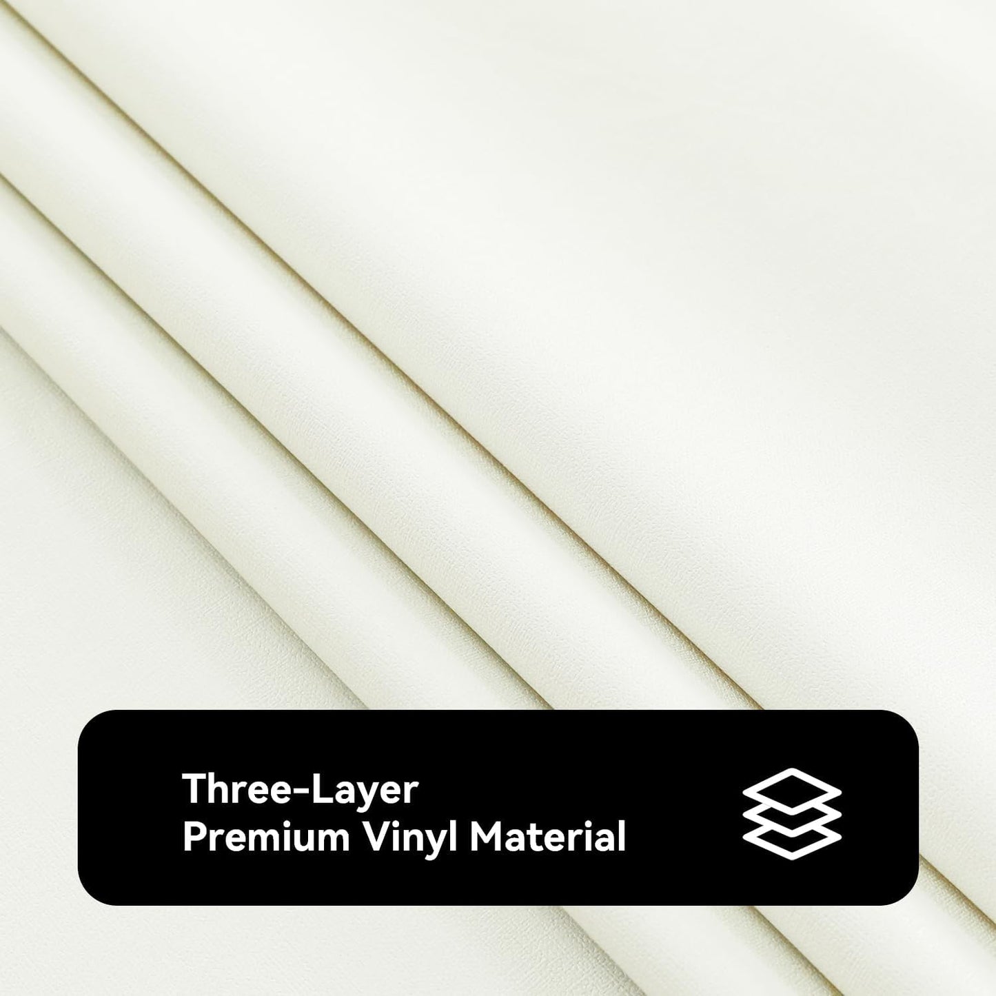 Romanstile 100% Waterproof PVC Tablecloth, Rectangle Oil Spill Proof Stain Resistant Vinyl Table Cloth, Wipe Clean Plastic Table Covers for Kitchen/Dining/Parties - 54 x 120 Inch, Ivory