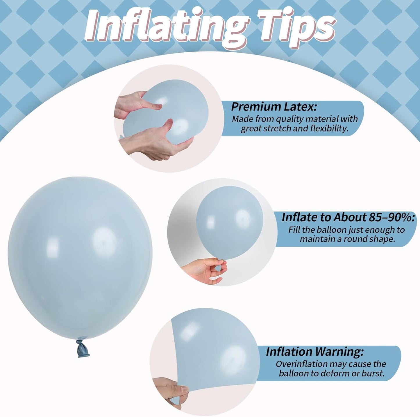 Pink and Blue Balloons, 12 Inch Snowflake Dusty Pink Light Pastel Slate Blue White Latex Balloons for Baby Its Cold Outside Baby Shower Gender Reveal Christmas Winter Wonderland Birthday Party Decor