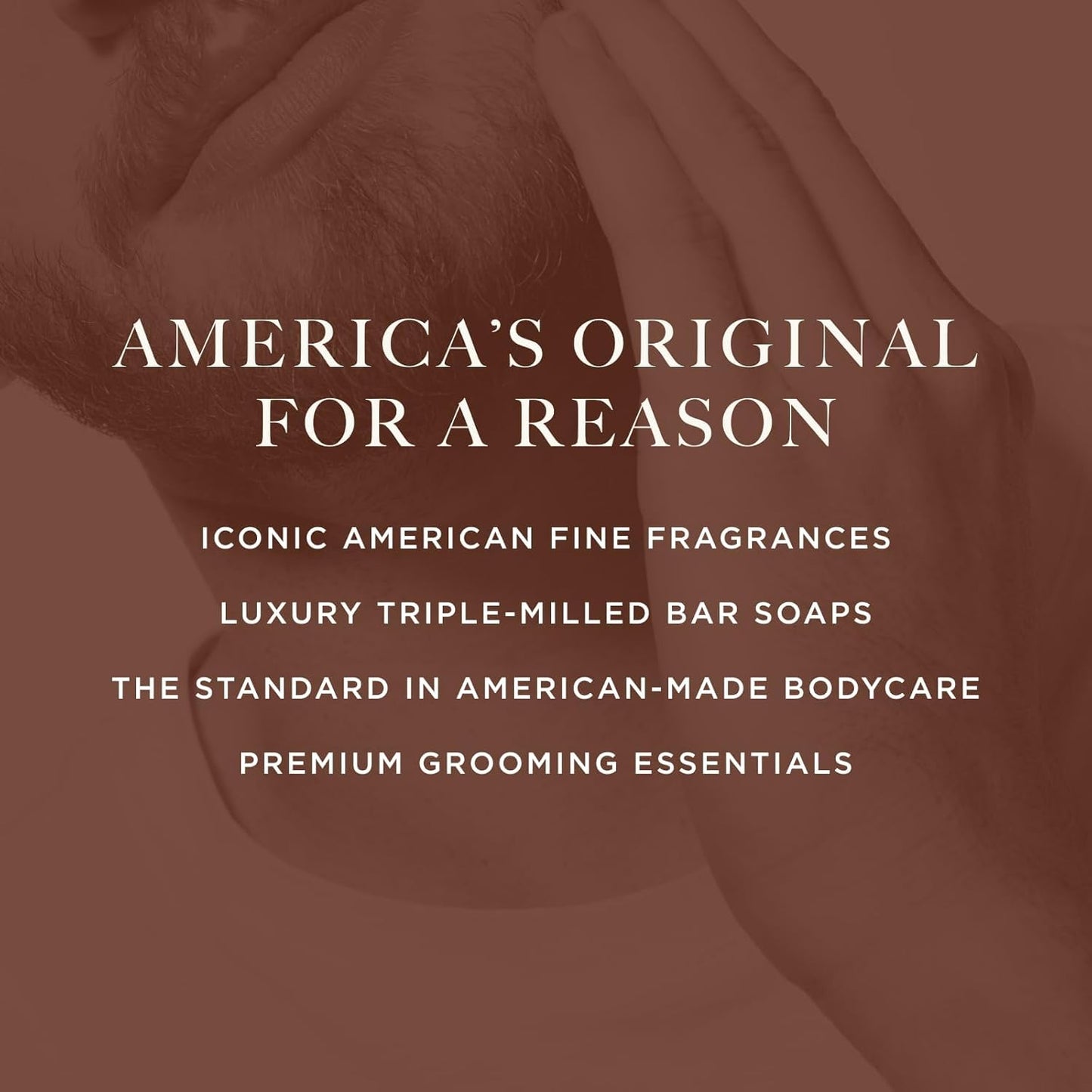 Caswell-Massey Triple Milled Heritage Woodgrain Sandalwood Three-Soap Set, Scented & Moisturizing Bath Soap, Made In The USA, 3 Count (Pack of 1)