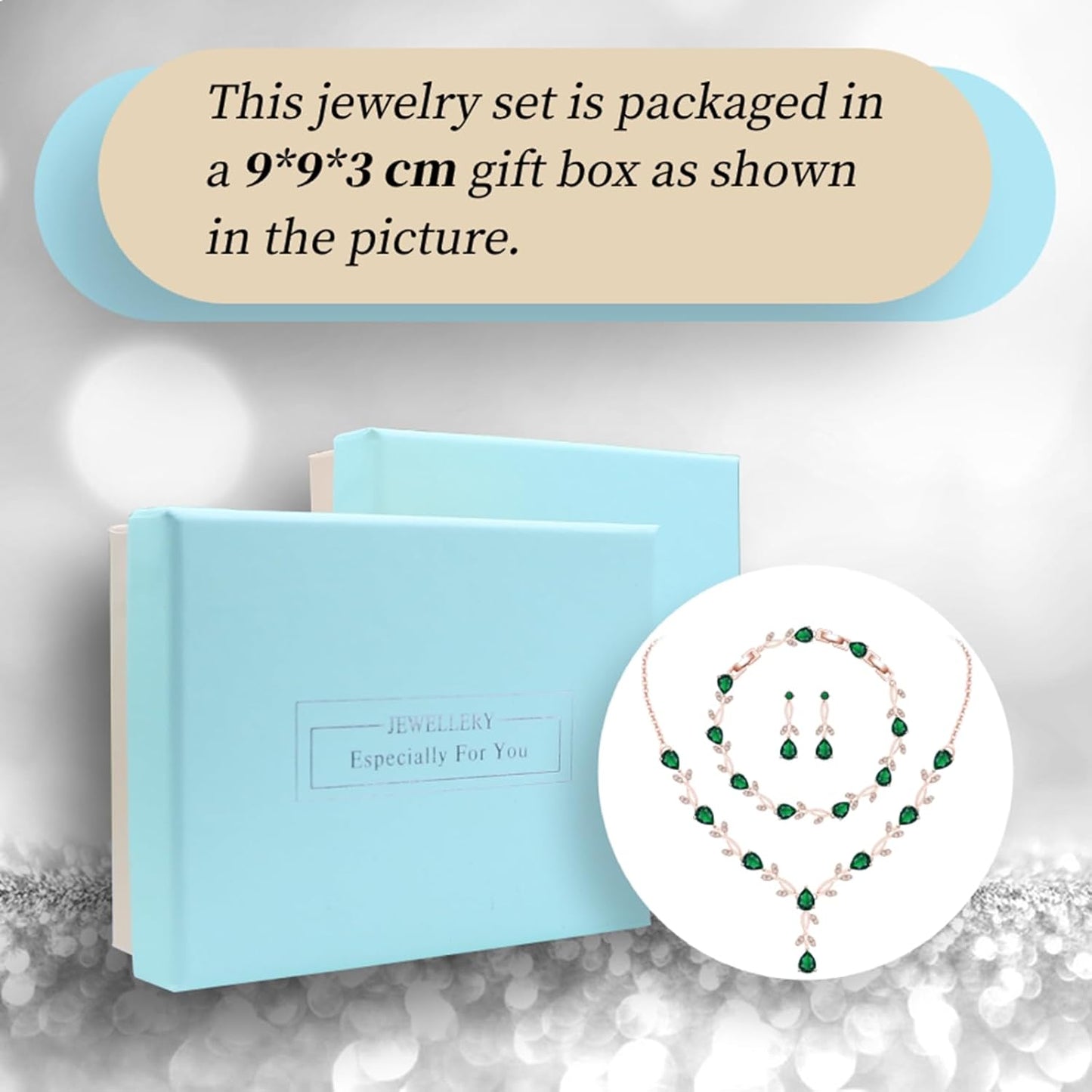 GZWHD Wedding Jewelry Sets for Bride Bridesmaid Women Cubic Zirconia Necklace Earrings Bracelet Set Gift for Mother Friend Wife Daughter Sister Party Prom Jewelry