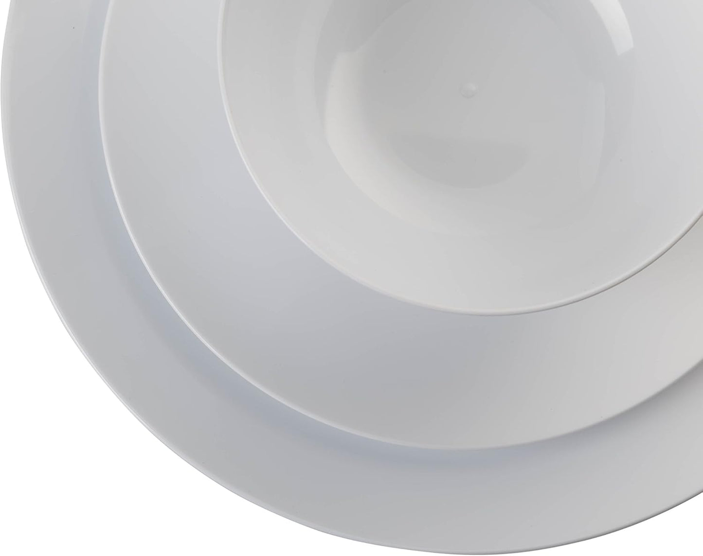 Trendables™ Premium 10.25 inch. Trend Glass look Disposable Plastic Plates, Food Grade Plastic Dinner Plates - 40 Pack