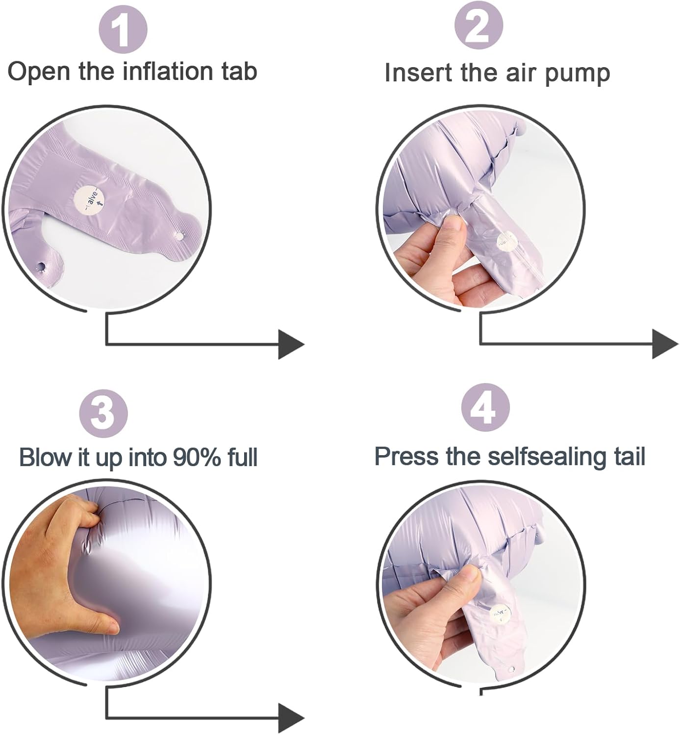 Lilac Number 5 Balloon 40 Inch, 5th Birthday Party Decorations for Children, Giant 5 Foil Balloon for Party Supplies