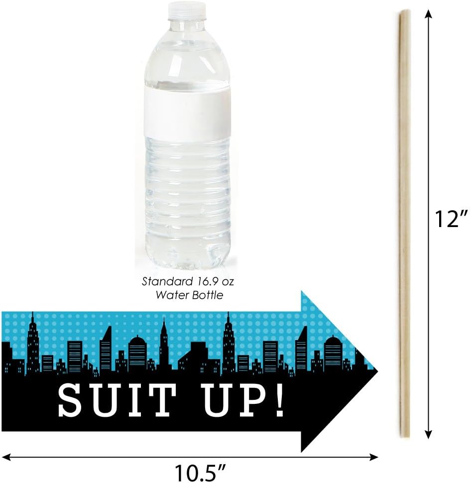 Big Dot of Happiness Funny Bam Superhero - Baby Shower or Birthday Party Photo Booth Props Kit - 10 Piece