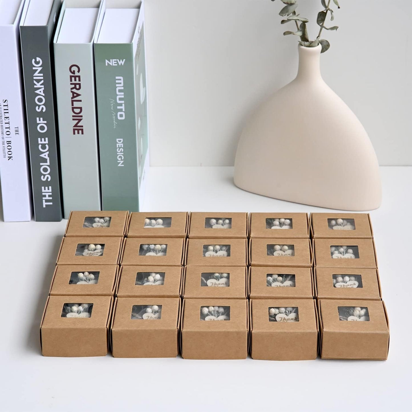 Set of 20 Baby Shower Favors, Christmas New Year Gifts Handmade Scented Soap Wedding Party Favors Gifts for Guests Baptism Bridal Events Rustic Housewarming Personalized Favors Decorations