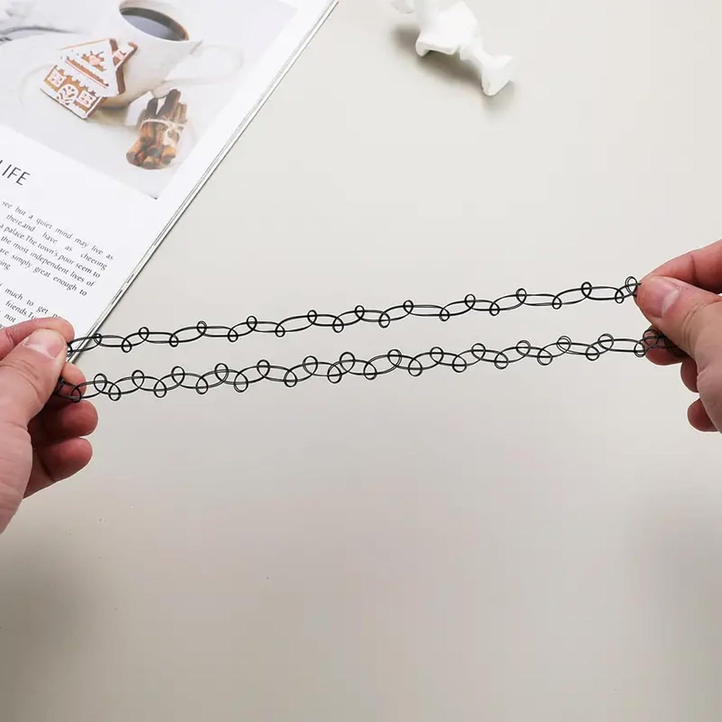 BodyJ4You 24PC Tattoo Choker Necklace - 90s Choker Necklaces Y2K Fashion Trendy Vintage - Daisy Flower Charm Colorful Rainbow Black Goth Pendant - Stretchy Elastic Necklace Summer Gift Set