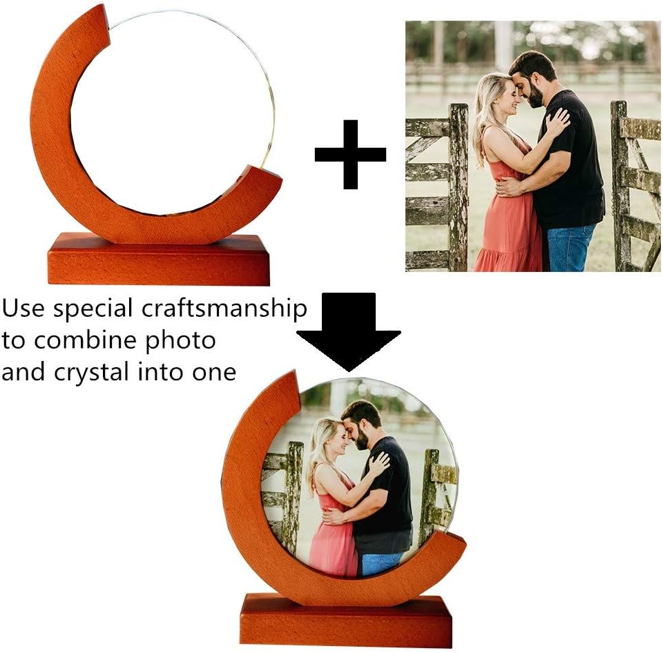 FANF&YKPY Personalized Crystal Custom Color Pictures - Crystal Photo Frame, Birthdays, Wedding Anniversaries gift for her, Wedding Gifts, for Girlfriends, Husbands,Wife,Friends,Parents