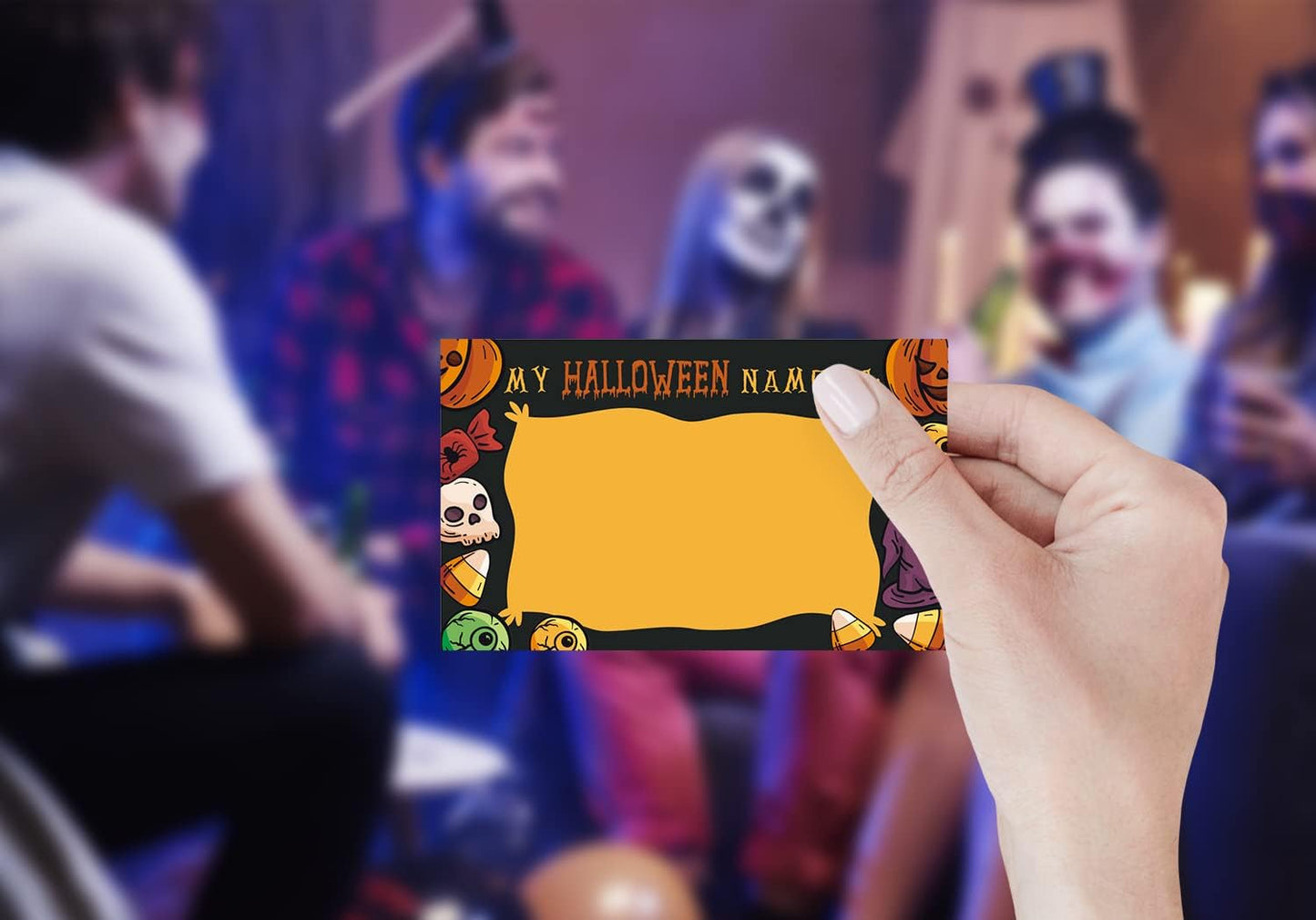 Halloween Games Sign - What's Your Halloween Name Game, Halloween Games and Activities for Family, Fall Party Games(9WN)