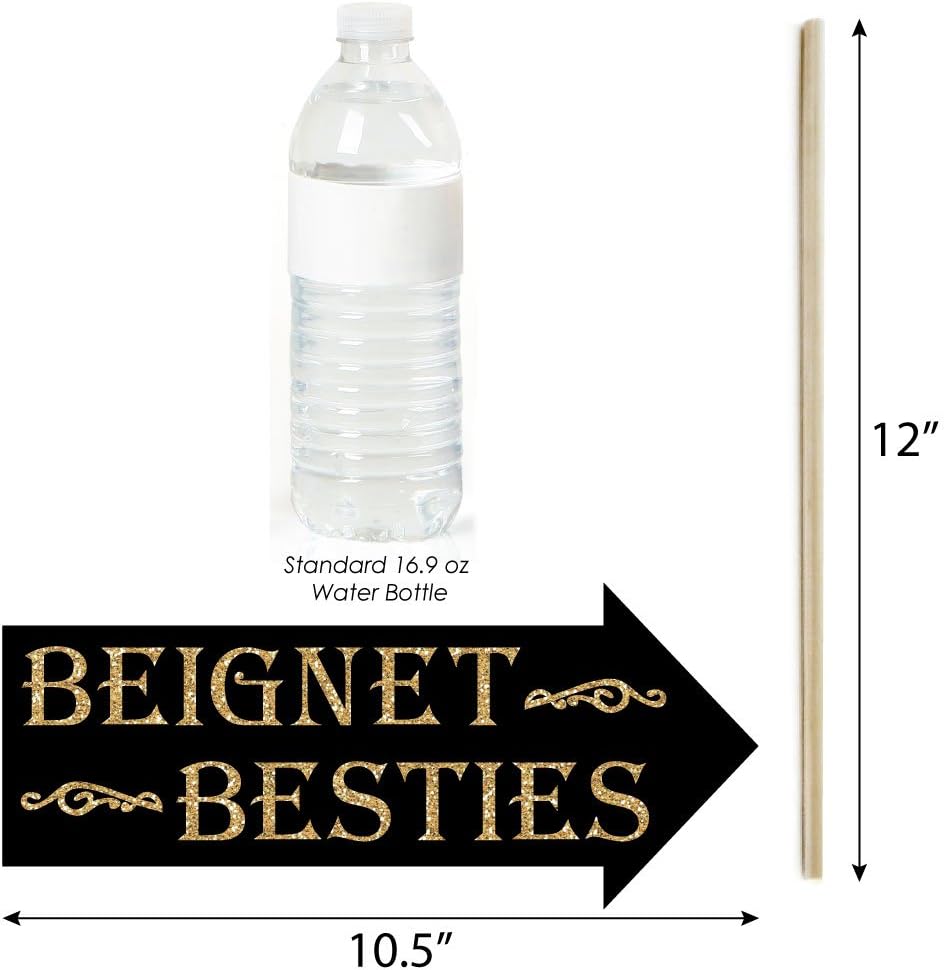 Big Dot of Happiness Funny Nola Bride Squad - New Orleans Bachelorette Party Photo Booth Props Kit - 10 Piece