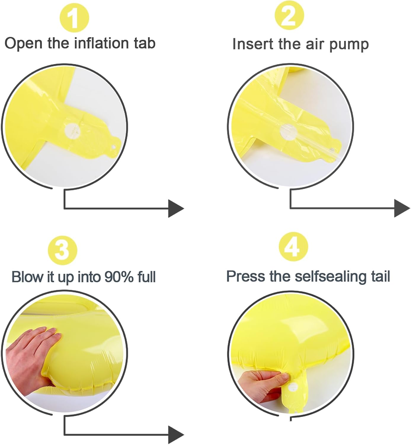 Yellow 7 Balloon, Number Balloons 40 Inch, 7th Birthday Decorations for Girls Kids, Party Decoration for Women, Number 7 Balloon