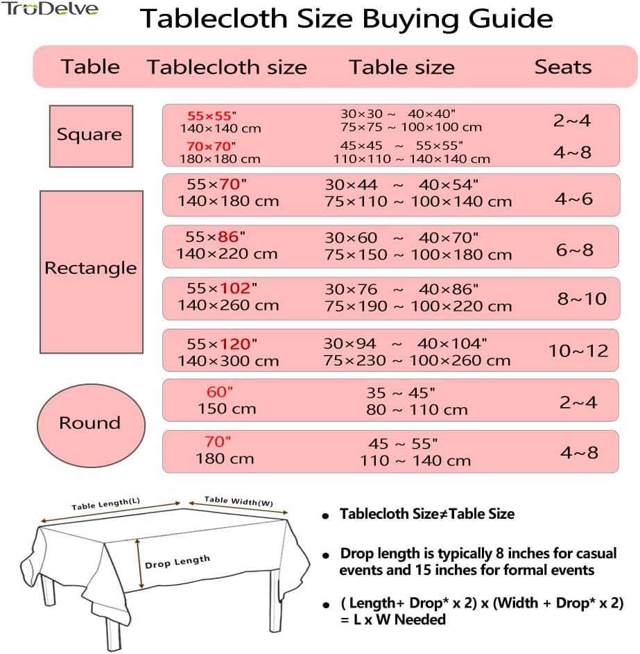 TruDelve Round Tablecloth 60 Inch Red and White Striped Cloth Tablecloths Circle Outdoor Picnic Table Cloth Round Cover (Red,60",Round)
