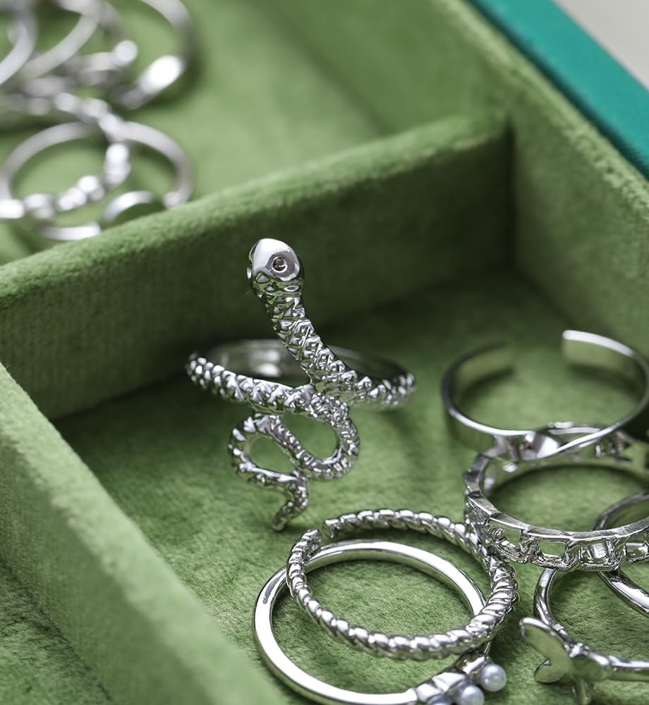 iF YOU 25 Pcs Gold Knuckle Ring Set for Women, Chunky Stackable Finger Midi Rings, Silver Simple Stacking Cute Rings Pack Trendy Stuff Jewelry Gift