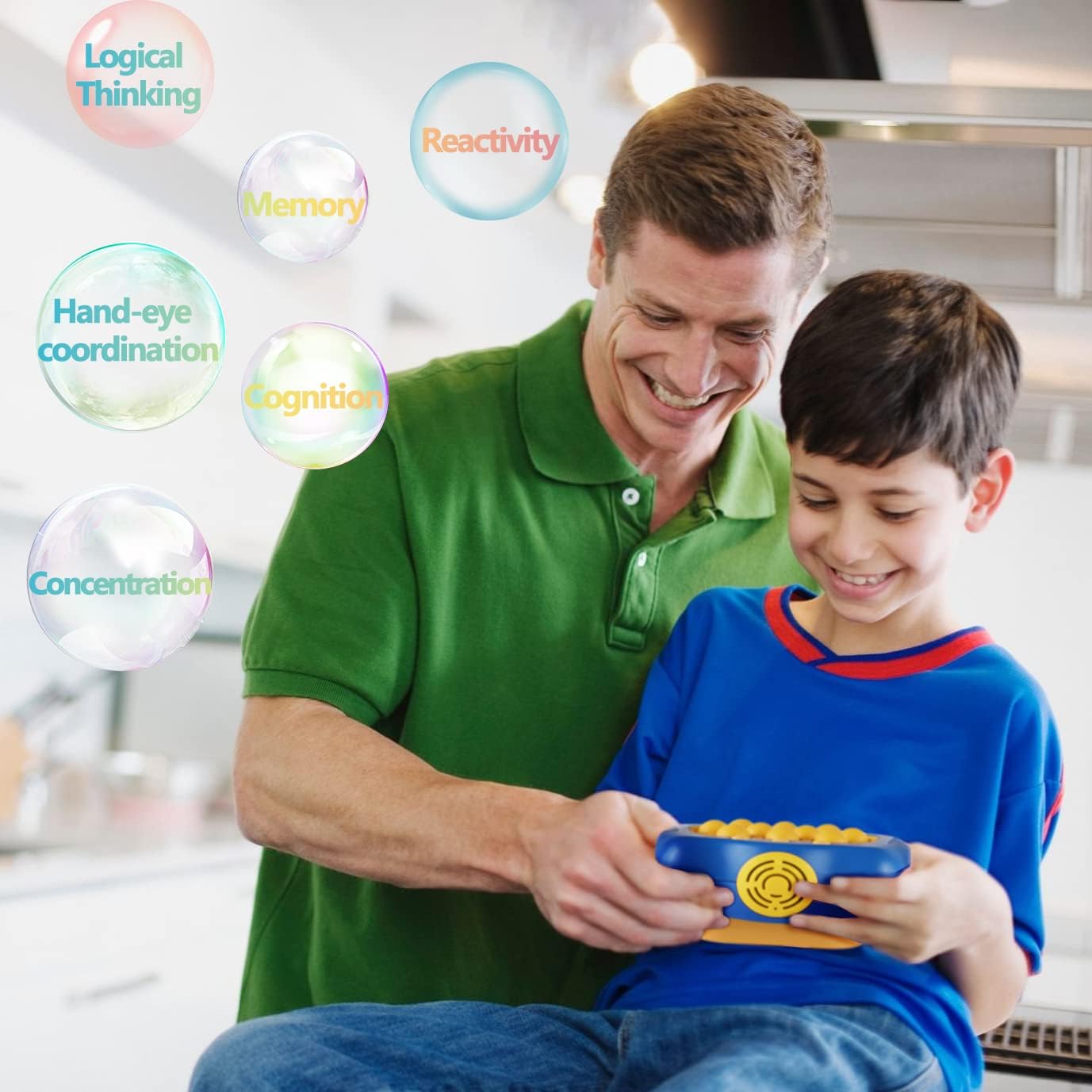 Pop The Target! Handheld Speed Push Game Machine: A Fun Multiplayer Game for Family. Sensory Fidget Toy Christmas Toys Gifts for 6 7 8 9 10 11 12 Years Old Kids Road Trip Car Games Kids Blue