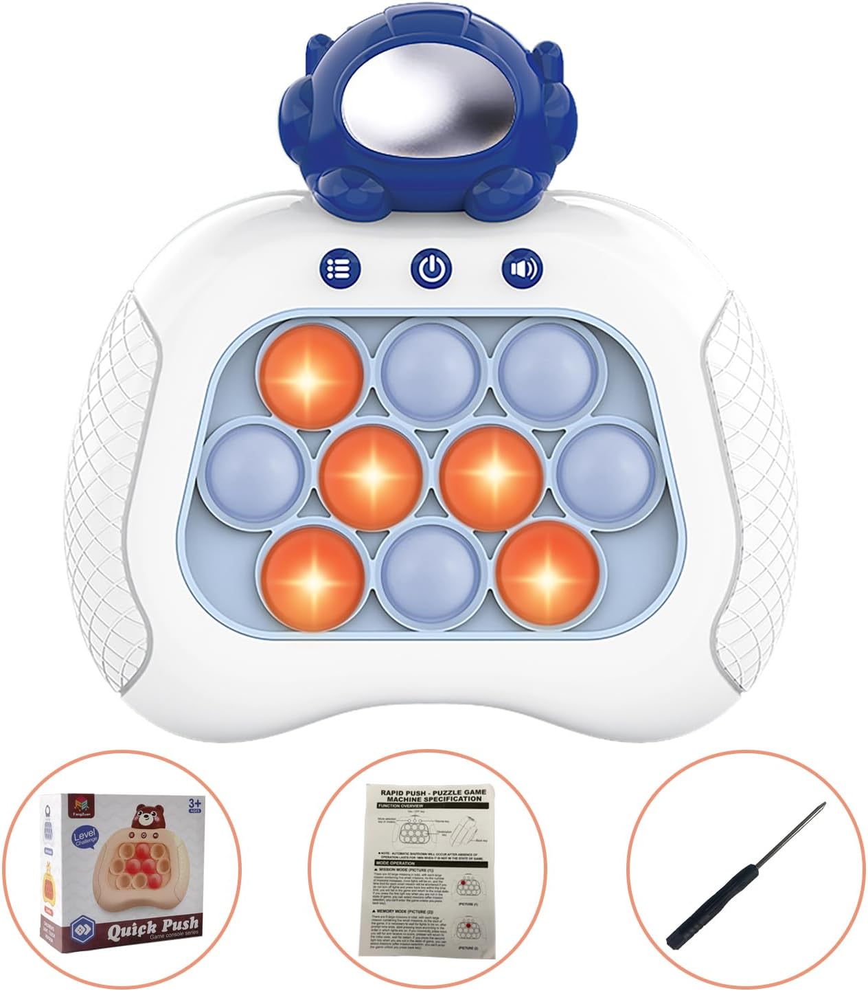 Pop The Target! Handheld Speed Push Game Machine: A Fun Multiplayer Game for Family. Sensory Fidget Toy Christmas Toys Gifts for 6 7 8 9 10 11 12 Years Old Kids Road Trip Car Games Astronaut