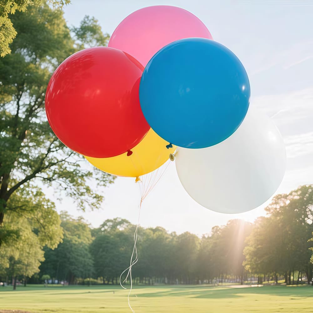 25 Pack 36 Inch Giant Balloons Latex Large Assorted Color Rainbow Big Balloon 12 Kinds Colorful for Birthday Wedding Baby Shower Anniversaries Store Party Decorations