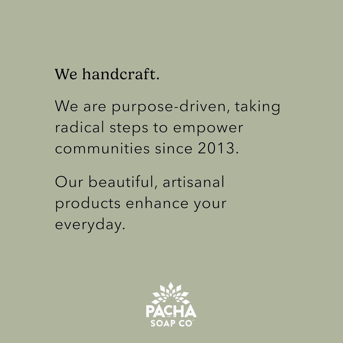 Pacha Soap Co. Bar Soap, Santal & Amber, 4 oz, 3-Pack (20 oz Total) - Premium, Hydrating, Moisturizing, Face Wash, Hand Cleanser, Body Wash, Handcrafted in the USA