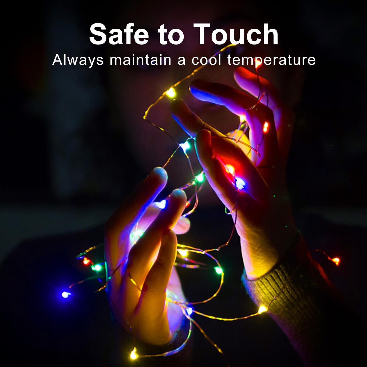 Aogist 12 Pack Fairy Lights 3 Modes 7ft 20 LED Waterproof,Battery Operated Silver Wire Firefly Starry Moon Mini String Lights for Mason Jars Christmas DIY Crafts Wedding Party Bedroom,Multicolor