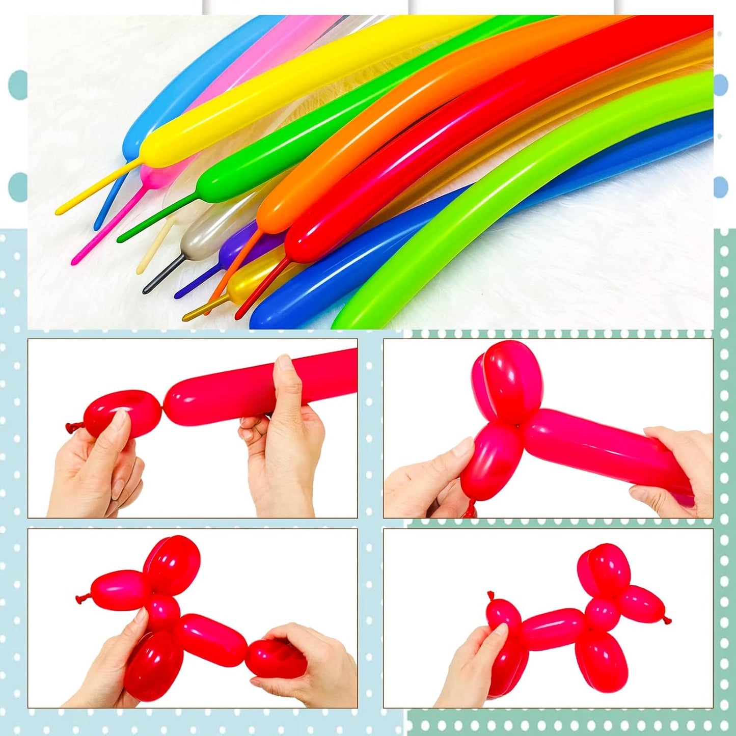 100pcs Red 260 balloons, Thickening Latex Long Twisting Balloons for Animal Model for Halloween Xmas Presents, Animal Shape Weddings, Birthdays Clowns.
