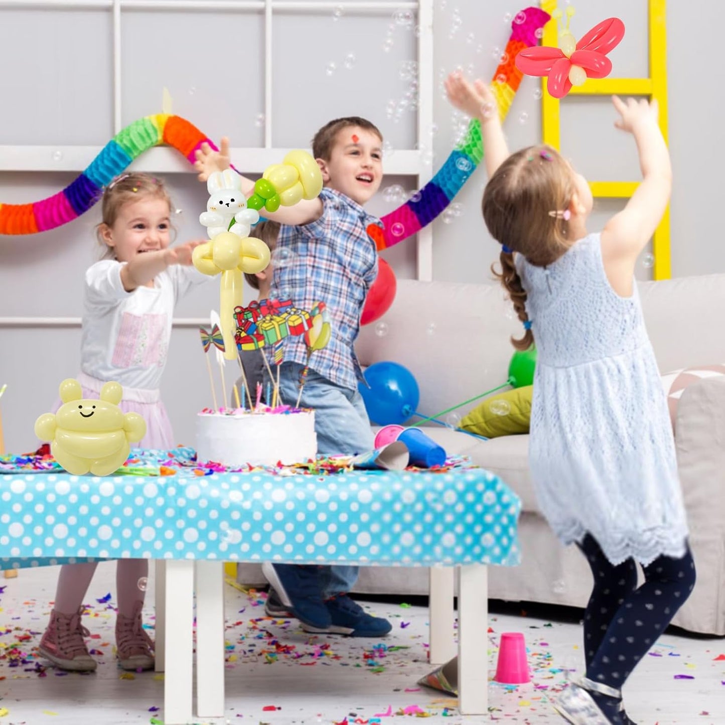 260 Long Balloons 100 Pack Pastel Yellow Twisting Animal Balloons Thickening Latex Modeling Long Magic Balloons for Animal Model Weddings Birthdays Festival Party Decorations