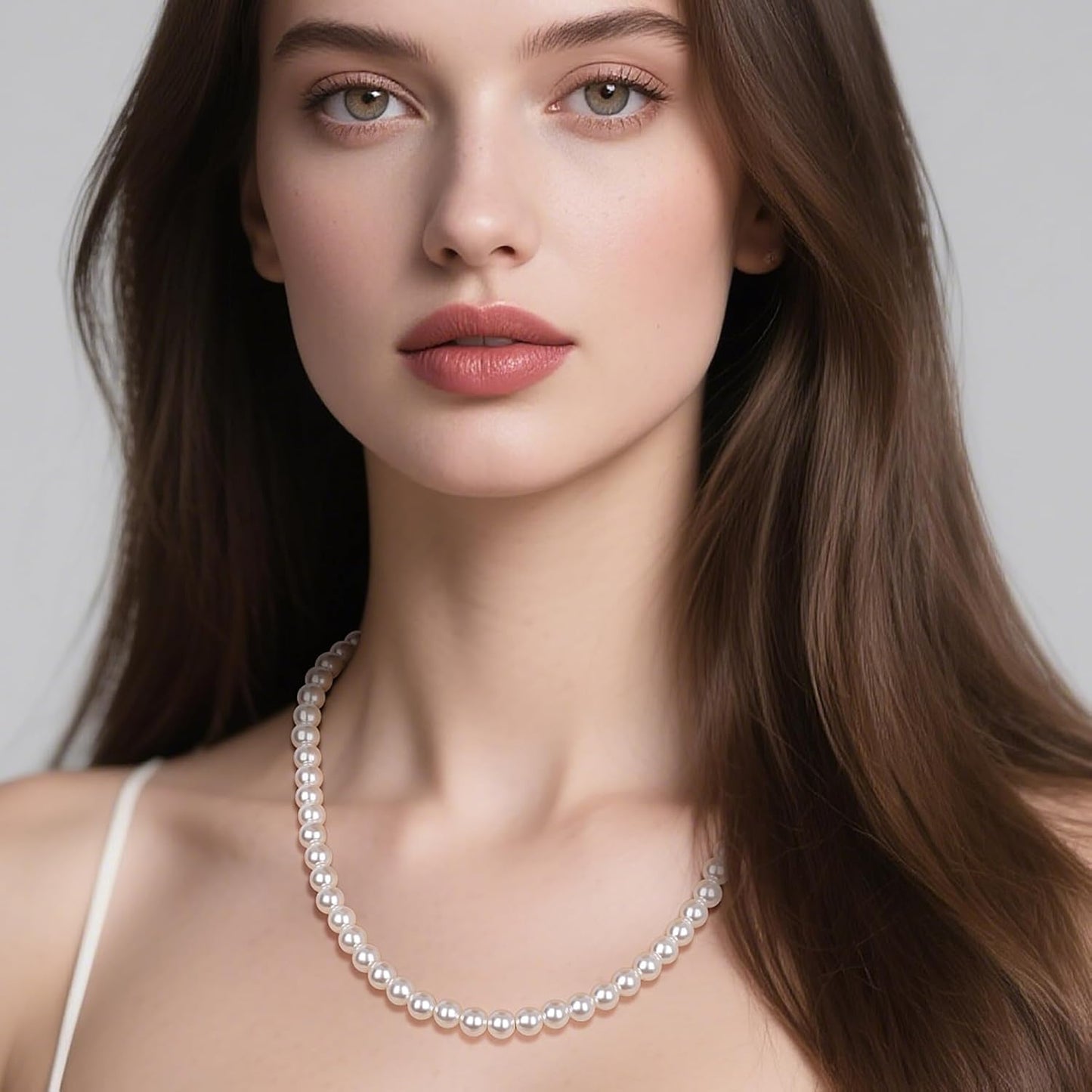 la luen Pearl Bride Wedding Jewelry Set Faux Pearls Crystal Rhinestone Necklace Earrings Bracelet Sets for Women Bridesmaid(3 PCS)