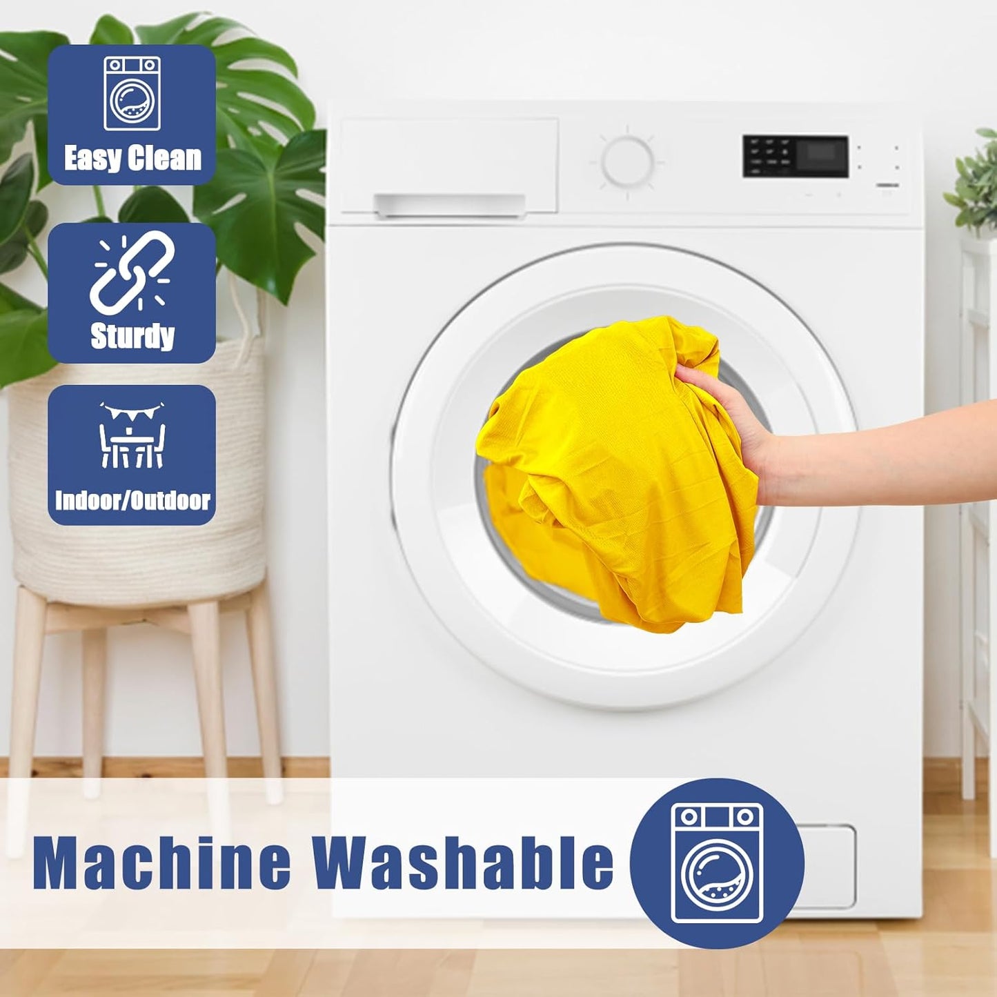 Spandex 4 Foot Rectangle Table Cloth 2 Pack, Elastic Fitted Tablecloths for Picnic, Stretch Washable Patio Table Cover for Outdoor, Camping, Banquet and Parties (Yellow, 30"x48")