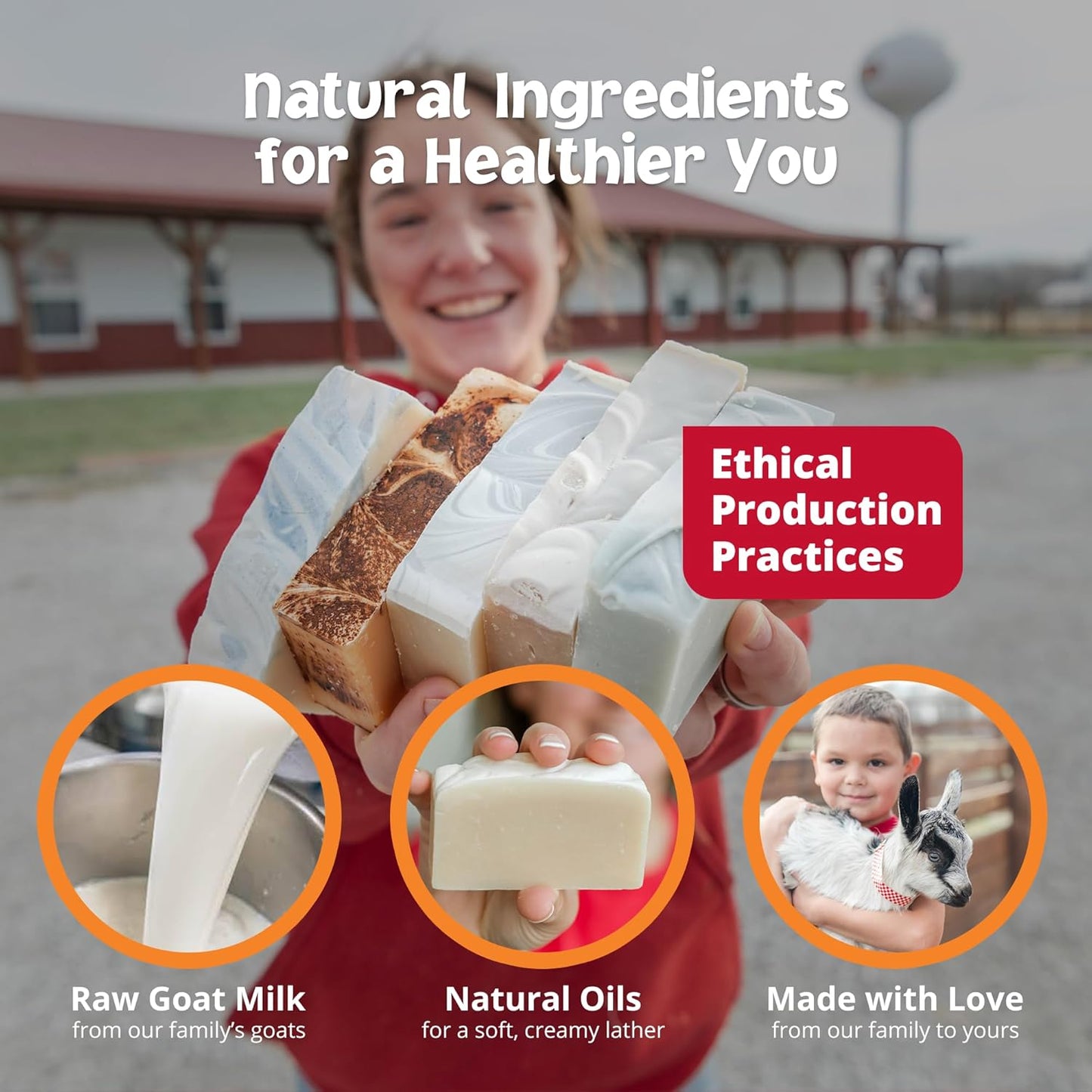 Goat Milk Stuff Goat Milk Soap - OATMEAL, MILK & HONEY | All-Natural, Creamy Lather, and Nourishing Soap Bar - Handmade (Box of 2)