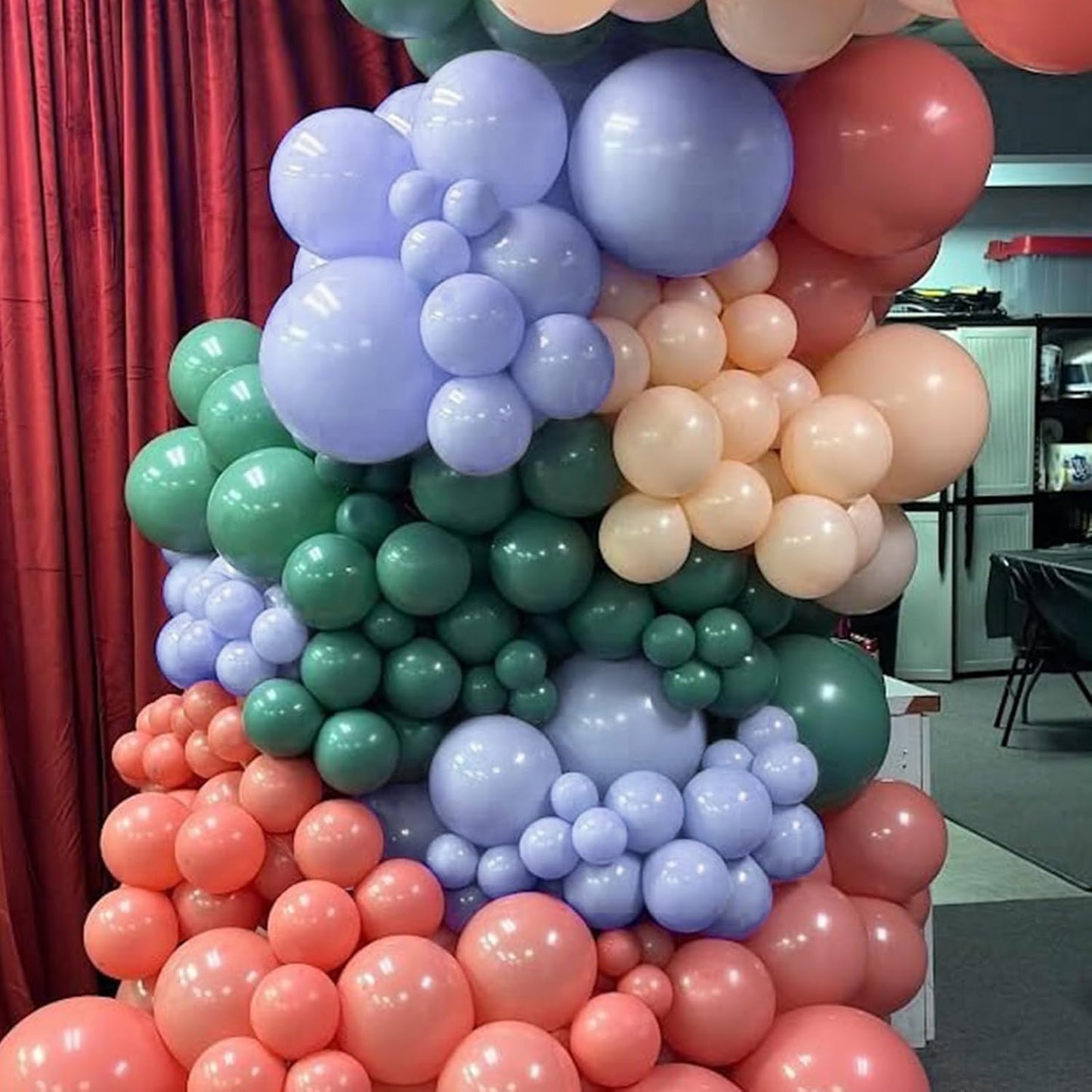 Dusty Blue Balloons, 150 pcs Different Sizes Pack of 18 Inch 12 Inch 10 Inch 5 Inch Boho Blue Latex Balloons for Balloon Garland Balloon Arch as Birthday Party Wedding Decorations