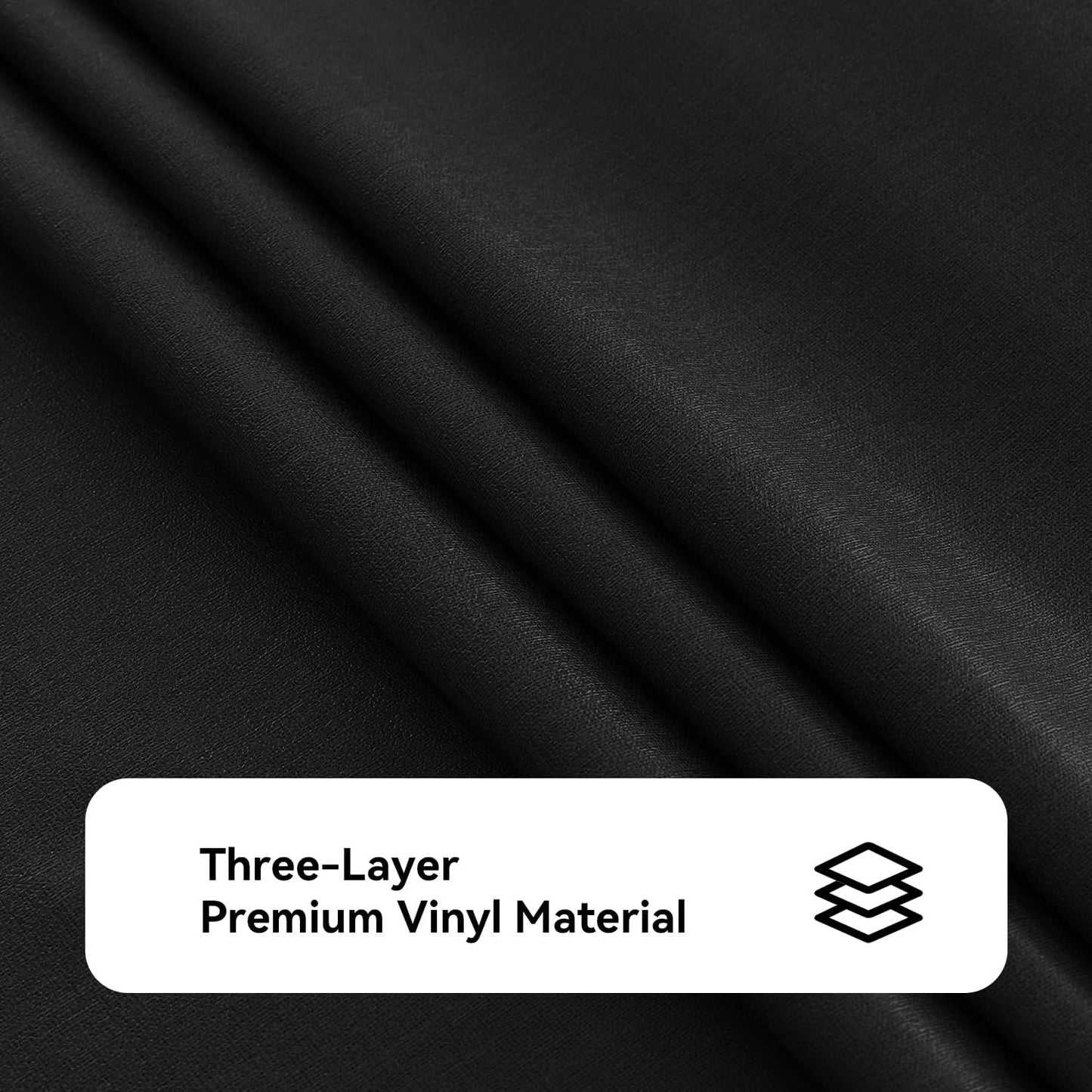 Romanstile 100% Waterproof PVC Tablecloth, Rectangle Oil Spill Proof Stain Resistant Vinyl Table Cloth, Wipe Clean Plastic Table Covers for Kitchen/Dining/Parties - 60 x 120 Inch, Black