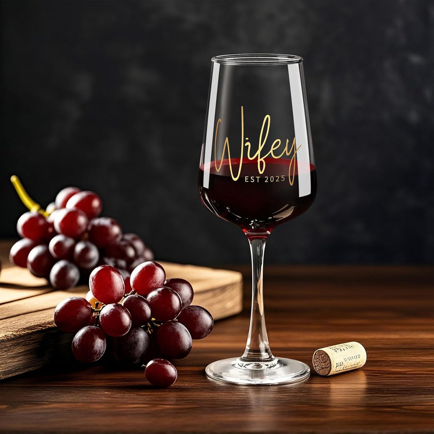 Bridal Shower Gifts, Bride to be Bachelorette Gift for Bride, Wedding Gift Bridal Engagement Gifts for Couples - 15.5 Oz Wine Glass