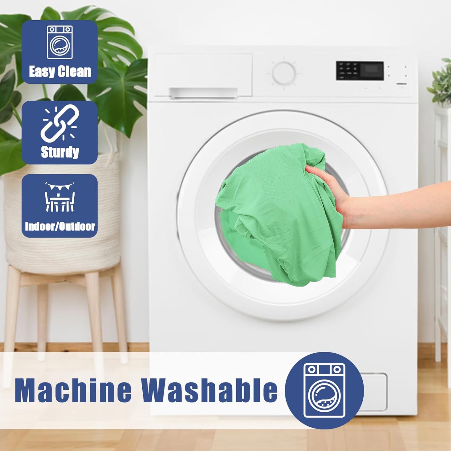 Spandex 5 Foot Rectangle Table Cloth 2 Pack, Elastic Fitted Tablecloths for Picnic, Stretch Washable Patio Table Cover for Outdoor, Camping, Banquet and Parties (Bright Green, 30"x60")