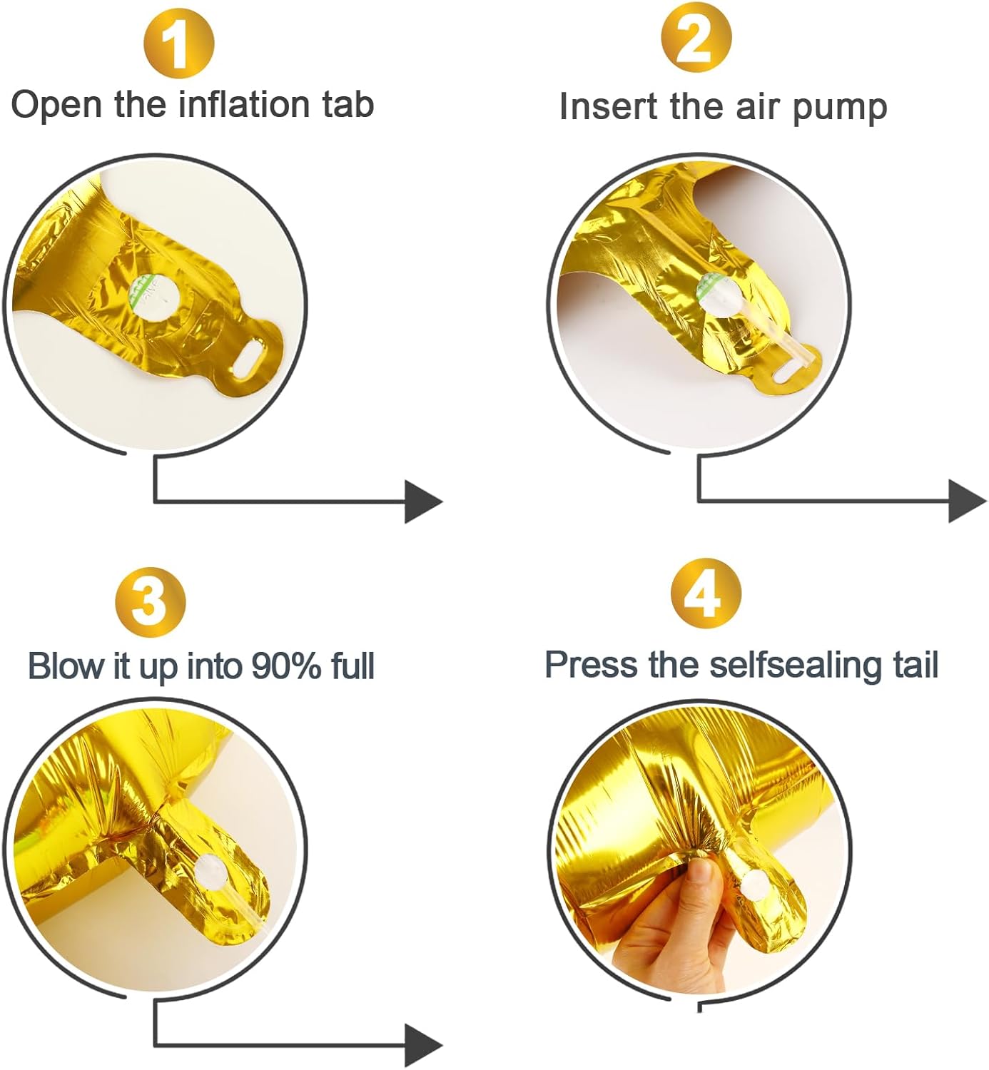 Gold Number 5 Balloon 40 Inch, 5th Birthday Party Decorations for Children, Giant 5 Foil Balloon for Party Supplies