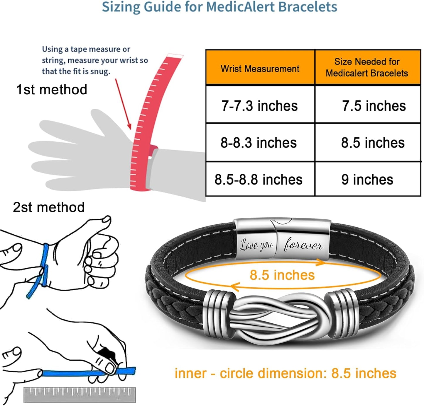 ๐๐ป๐ผ๐ ๐๐ฟ๐ฎ๐ฐ๐ฒ๐น๐ฒ๐ ๐๐ถ๐ณ๐๐ ๐ณ๐ผ๐ฟ ๐ ๐ฒ๐ป Brown Braided Leather Stainless Steel Infinity Bracelets Lettering Love You Forever Gifts for Son Grandson Husband Boyfriend Brother Always Linked Together
