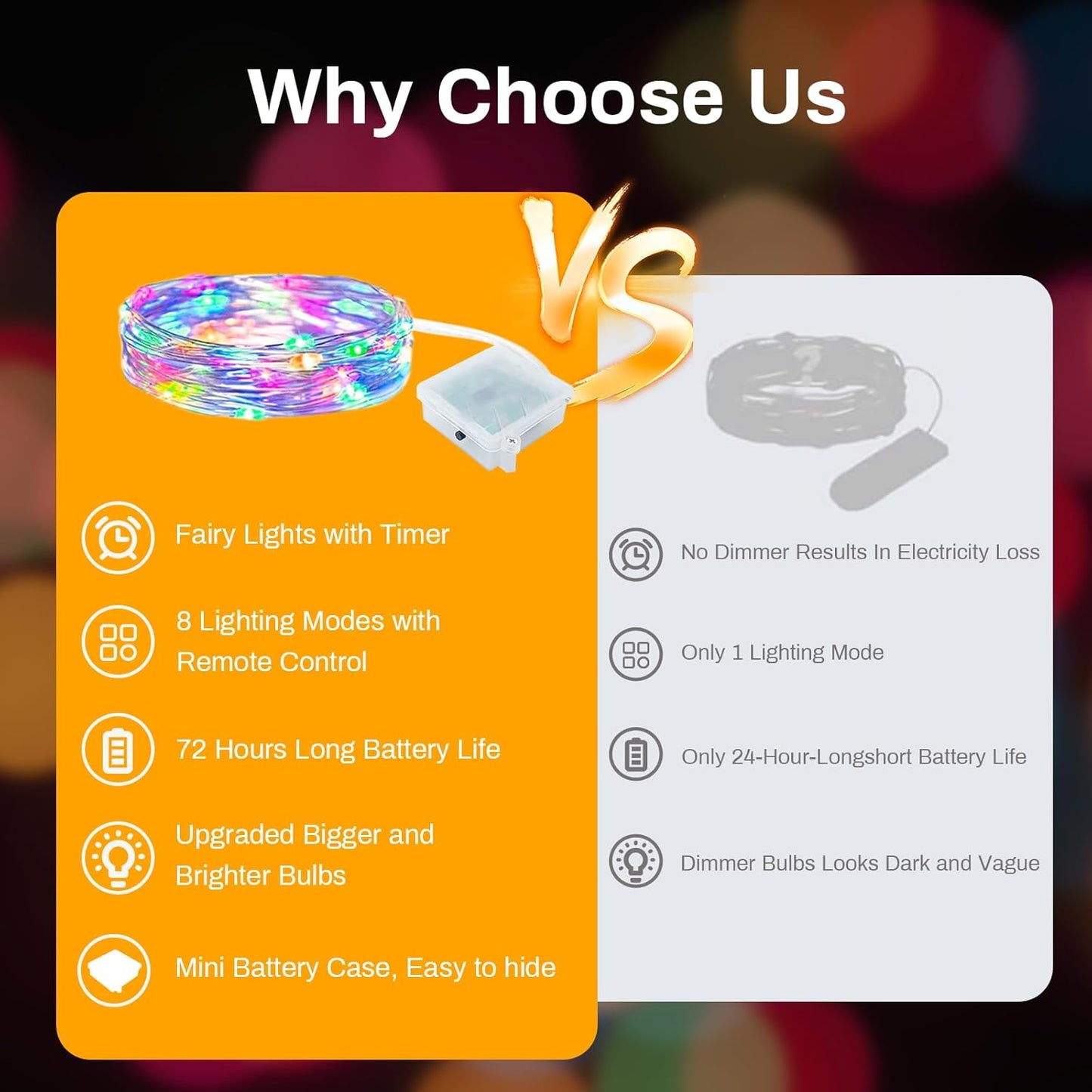 ZGWJ 6 Pack Fairy Lights Battery Operated with Remote, 7ft 20LED Mini Fairy String Lights with Timer 8 Modes Waterproof for Halloween Christmas Tree DIY, Parties, Bedroom Decorations Multicolored