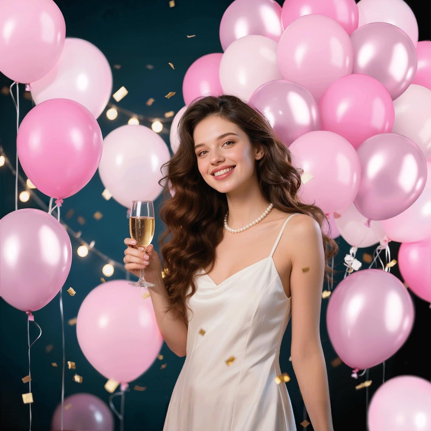 Pink Balloon Set, 60pcs 12-inch Metallic Pink Balloons Hot Pink and Light Pink Balloons Baby Pink Party Balloons Perfect for Girls' Birthdays Baptisms and Wedding Parties