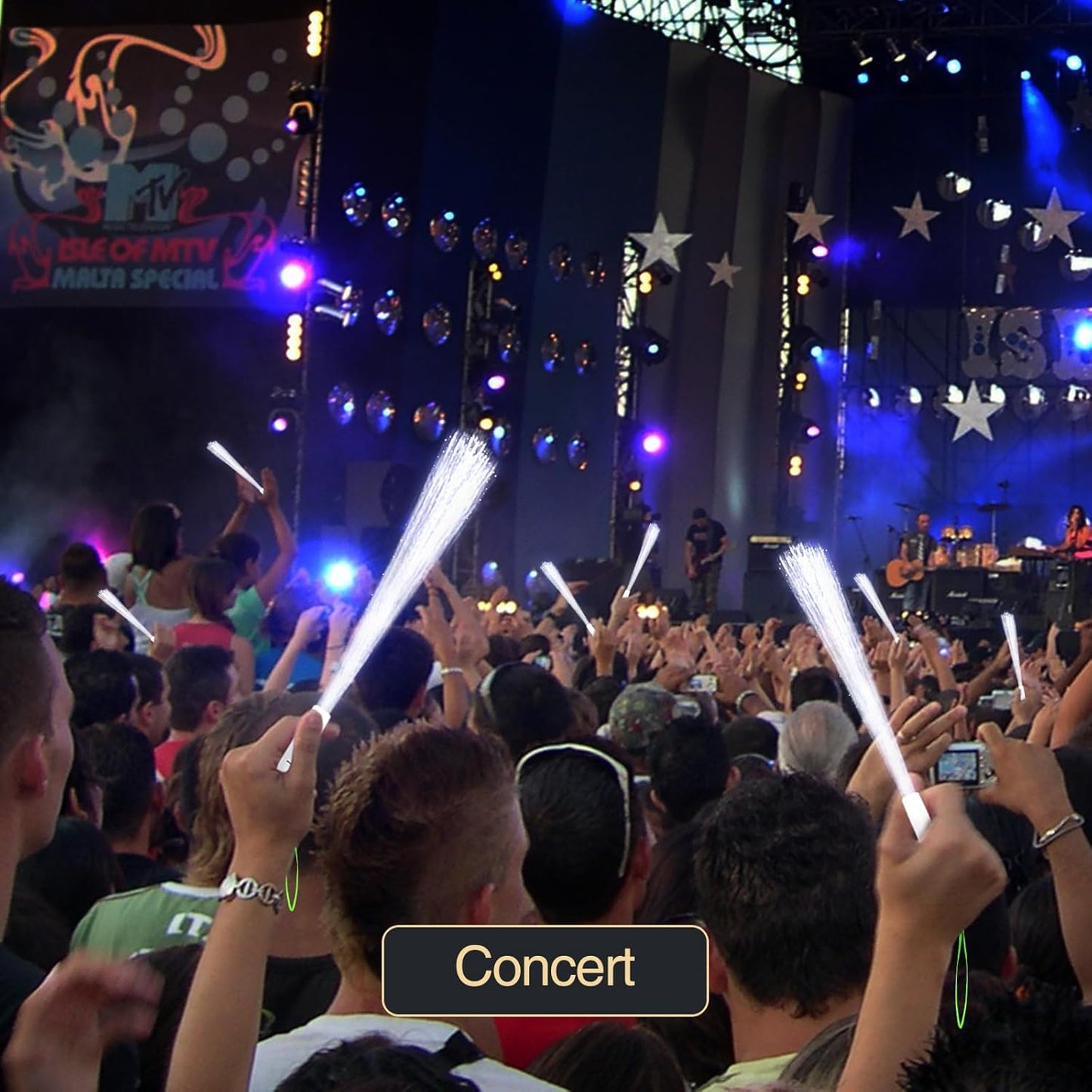 25Pcs White Fiber Optic Wands, Led Cold Sparklers Wedding Send Off Ideas, 3 Flashing Modes Wedding Glow Sticks for Reception, Light up Wands, Fiber Optic Lights for Party Favor