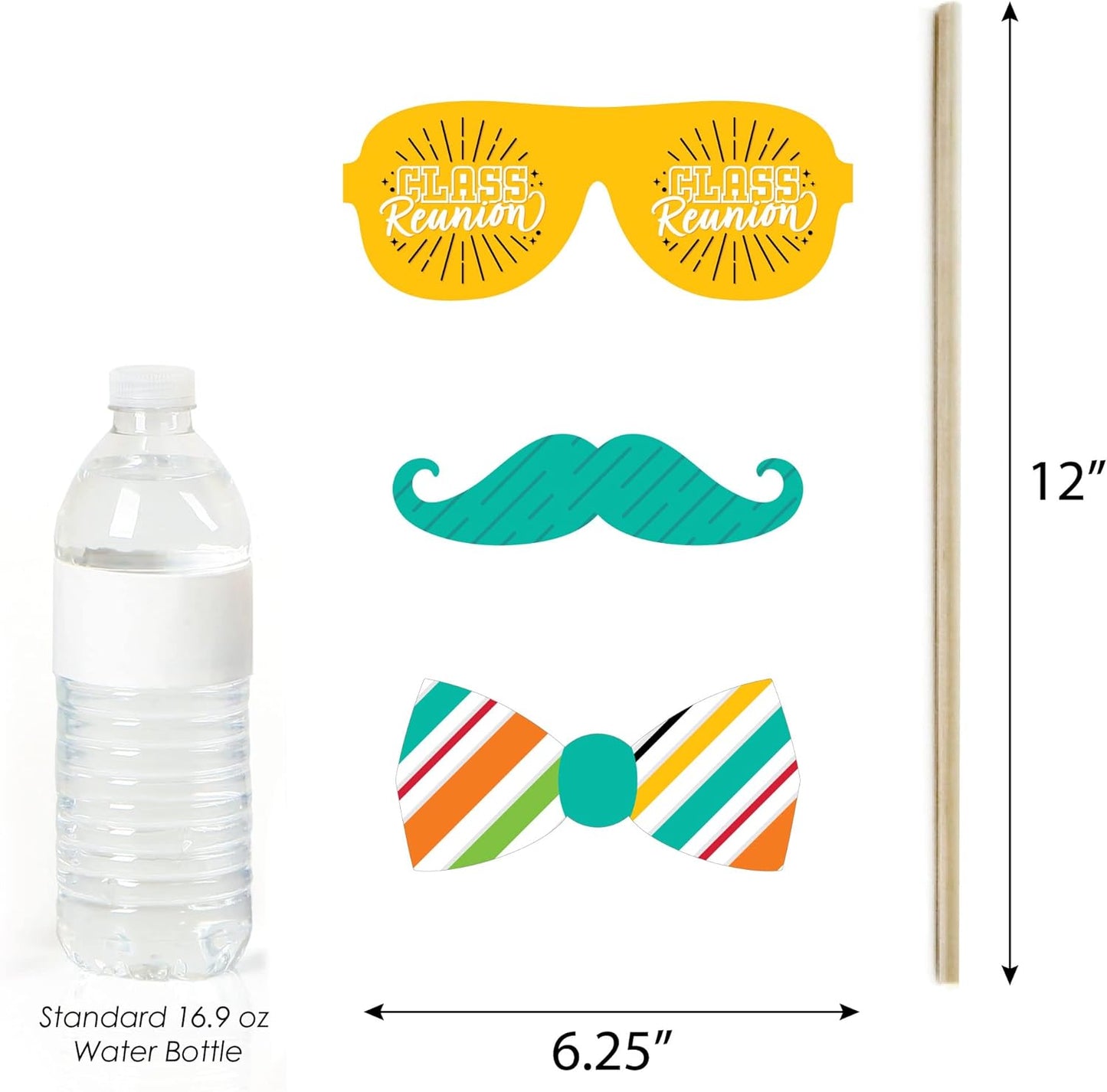 Big Dot of Happiness Still Got Class - High School Reunion Party Photo Booth Props Kit - 20 Count