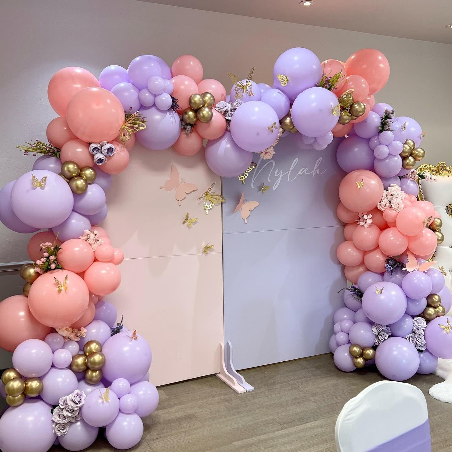 Pink and Purple Balloon Arch Kit, 140Pcs Lavender Metallic Purple Macaron Light Pink with Gold Balloon Garland Kit for Wedding, Engagements, Birthday, Baby Shower, Anniversary Party Decoration