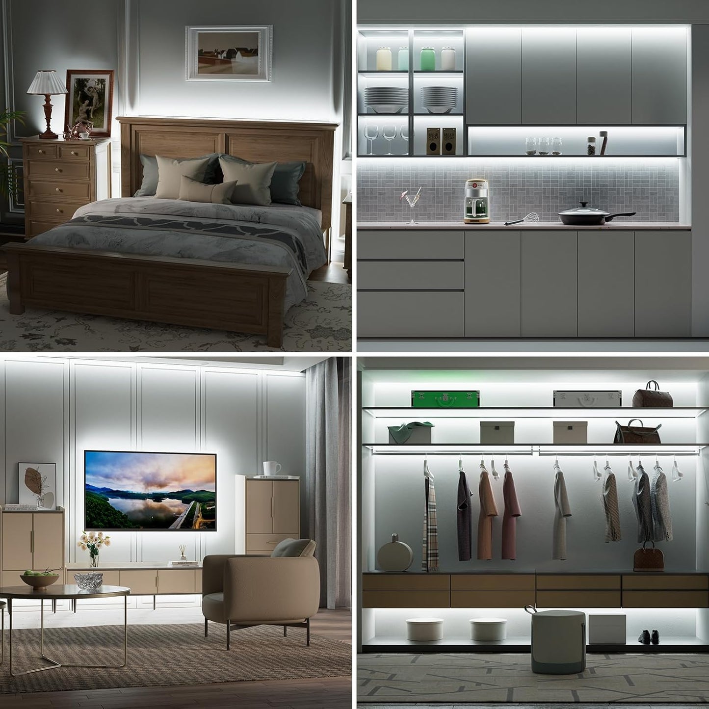 PAUTIX COB LED Strip Light 32.8ft/10m,Work with Alexa/Google Assistant,4800LEDs Dailylight White 6000K,CRI93+ Super Bright High Lumen,Dimmable 24V Flexible LED Tape Light,for Home&Office DIY Lighting