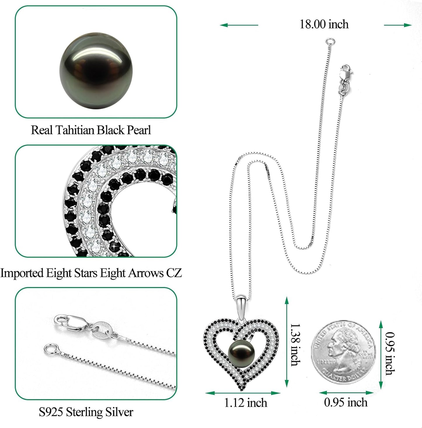 Gifts for Women Wife-Pearl Heart Pendant Necklace- Birthday for Girlfriend, Valentine's Day for Wives, Mother's Day for Mom Grandma, Gifts for Her on Wedding Anniversary Christmas Fine Jewelry