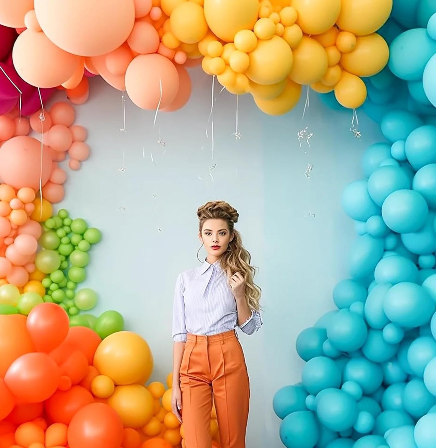 KALOR 12 Inch Teal Blue Balloons, 50 Pcs Latex Helium Balloons for Kid's Birthday Party, Baby Shower, Wedding, Graduate Party Decorations